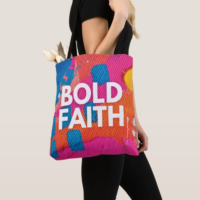 Abstrakter, mutiger Glaube Inspiration Tote Bag Tasche (Von Nahem)