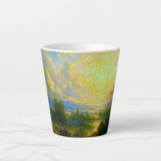 Abstrakter Mystischer Wald  Milchtasse (Vorderseite)