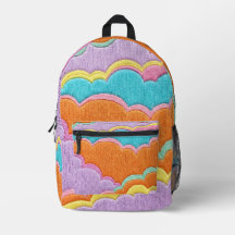 Abstrakter Nadelkissen-Wolken-Türkis-Rucksack