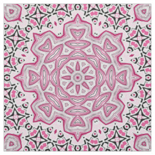 Abstrakter nahtloser Rundgang Mandala mosaic tile Stoff