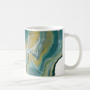 Abstrakter Name Monogram Kaffeetasse
