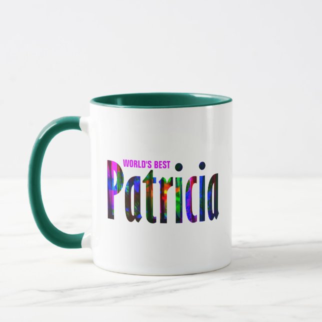 Abstrakter Name "Patricia" Tasse (Links)