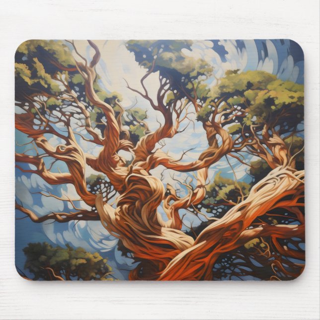 Abstrakter Naturbaum Mousepad (Vorne)
