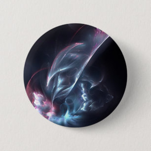 Abstrakter Nebel Blau und Lila Button