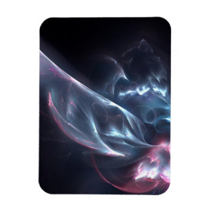 Abstrakter Nebel Blau und Lila Magnet