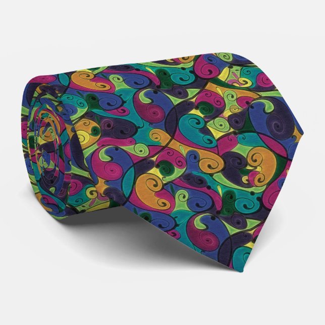 Abstrakter Necktie Krawatte (Gerollt)