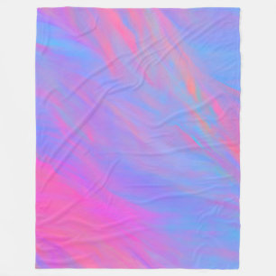 Abstrakter Neonfarbenstrom Fleecedecke