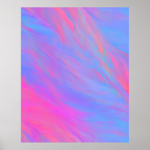 Abstrakter Neonfarbenstrom Poster