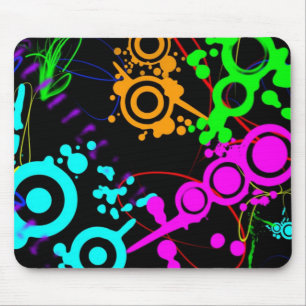 Abstrakter NeonSpritzer moderne Mausunterlage Mousepad
