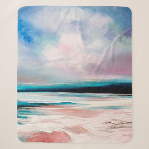 Abstrakter Öltexturhintergrund. Farbe auf Leinwand Sherpadecke