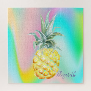 Abstrakter Ombre-Holografischer Ananas