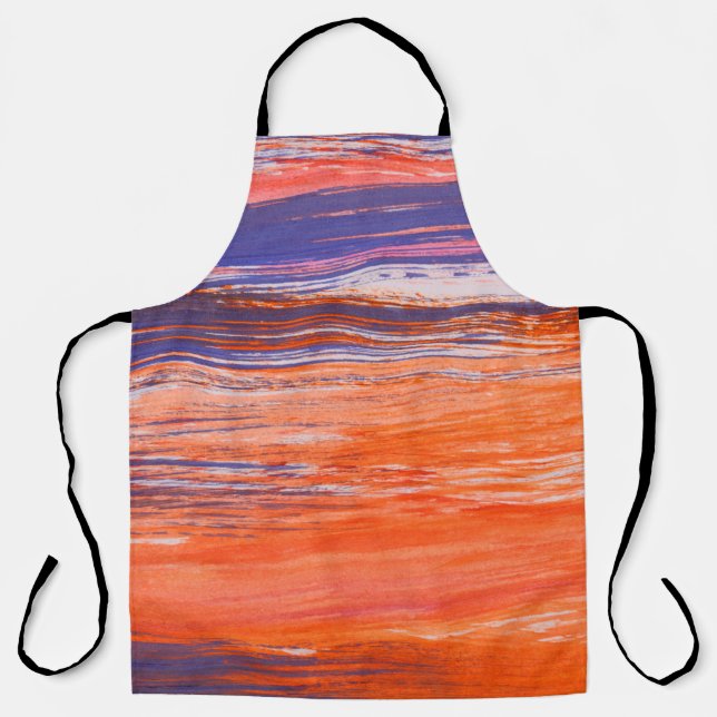 Abstrakter orangefarbener und blauer Hintergrund a Schürze (Vorderseite)