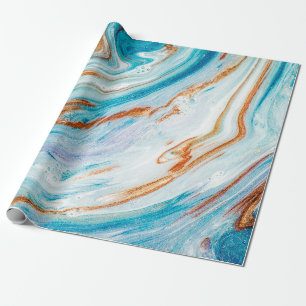 Abstrakter Ozean - KUNST. Natürlicher Luxus. Stil Geschenkpapier