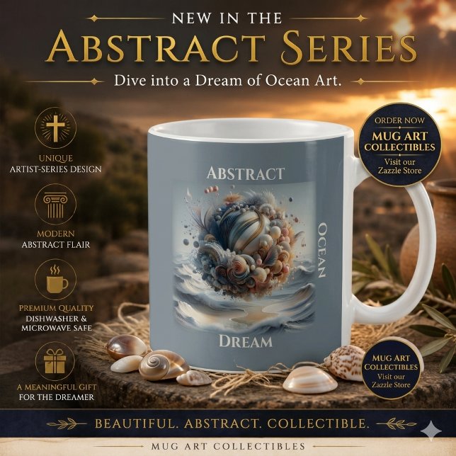 Abstrakter Ozeantraum Kaffee Kaffeetasse (Von Creator hochgeladen)