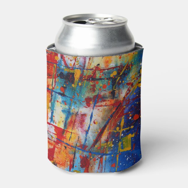 Abstrakter Paint-Spritzer Dosenkühler (Kanne Vorderseite)