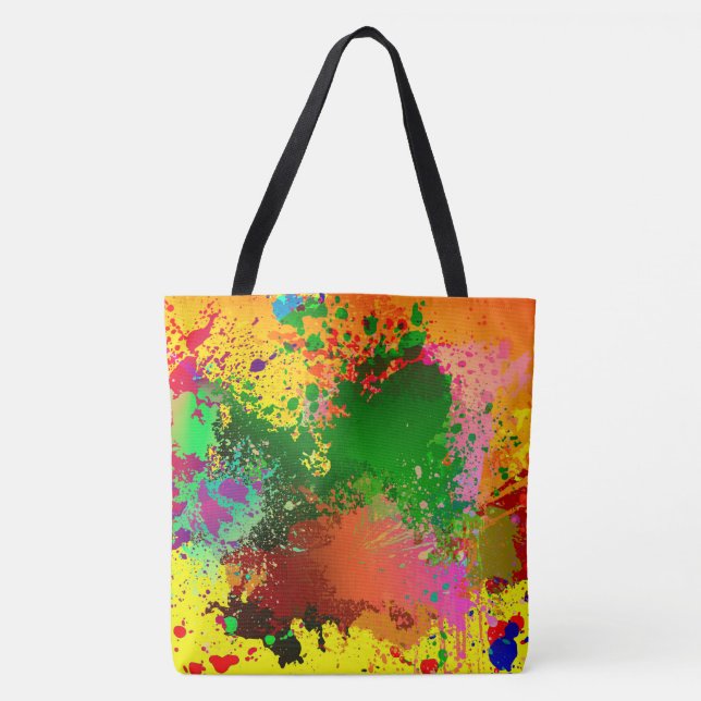 Abstrakter Paint-Spritzer Tasche (Vorderseite)