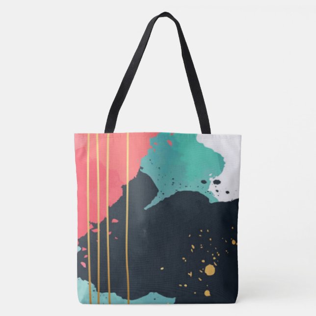 Abstrakter Paint-Spritzer Tasche (Vorderseite)