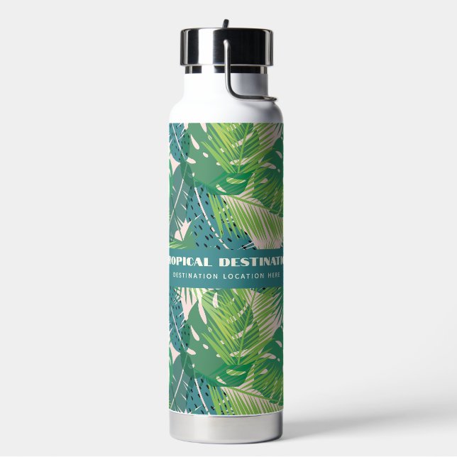 Abstrakter Palm Leaf Muster Trinkflasche (Links)