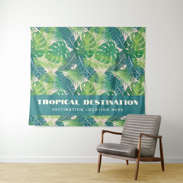 Abstrakter Palm Leaf Muster Wandteppich (Beispiel (Horizontal))