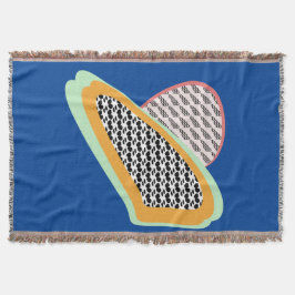 Abstrakter Papaya-Dragonfrucht-Muster Throw B Decke