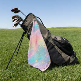 Abstrakter Pastell-Glitzer Nahtloses Muster Golfhandtuch