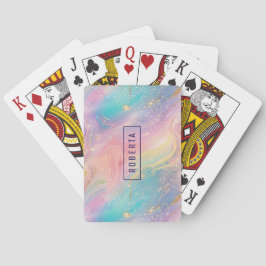 Abstrakter Pastell-Glitzer Nahtloses Muster Spielkarten