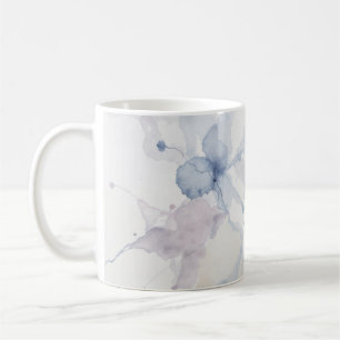 Abstrakter Pastellblauer und Lila Flüssiger Tinten Kaffeetasse