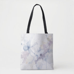 Abstrakter Pastellblauer und Lila Flüssiger Tinten Tasche