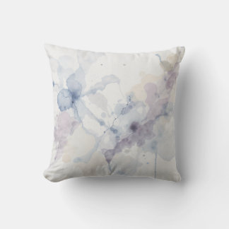 Abstrakter pastellfarbener blauer und violetter fl kissen