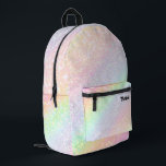 abstrakter pastellfarbener Regenbogen Bedruckter Rucksack<br><div class="desc">Pastellhintergrund</div>