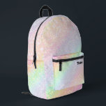 abstrakter pastellfarbener Regenbogen Bedruckter Rucksack<br><div class="desc">Pastellhintergrund</div>