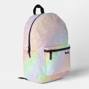 abstrakter pastellfarbener Regenbogen Bedruckter Rucksack