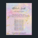 abstrakter pastellfarbener Regenbogen Flyer<br><div class="desc">Schönheitssalon berufliche Make-up-Künstler Flyer</div>
