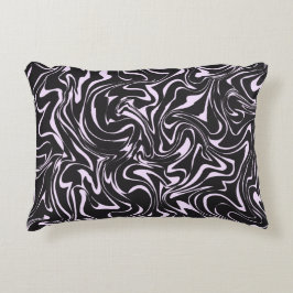 Abstrakter Pattern-Throw-Pillo aus schwarzem und r Dekokissen