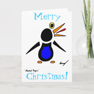 Abstrakter Penguin "frohe Weihnachten!" Karte