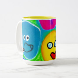 Abstrakter Pet Rock Zweifarbige Tasse