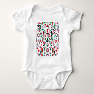 Abstrakter Pfau Baby Strampler