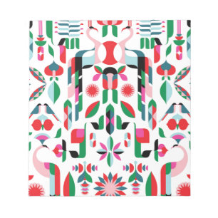 Abstrakter Pfau Notizblock