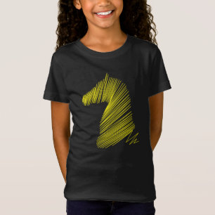 Abstrakter Pferdekopf – Minimalistisches Linienkun T-Shirt