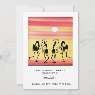 Abstrakter, Phantastischer Break Tanz Geburtstag Einladung