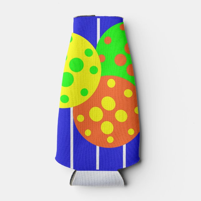 Abstrakter Pickleball Flaschenkühler (Vorderseite)