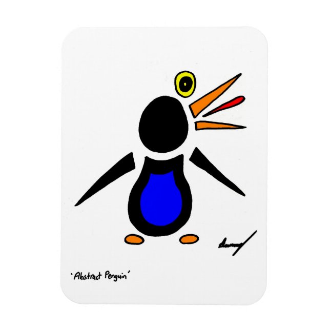 Abstrakter Pinguin Flexible Magnet (Vertikal)