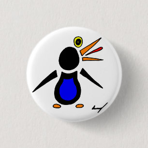 Abstrakter Pinguin Round Button