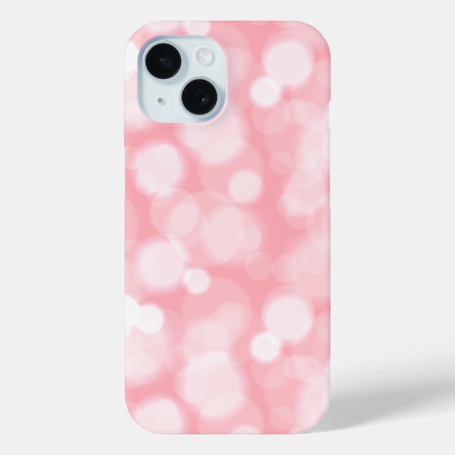 Abstrakter Pink Bokeh Fairy Light Phone Case (Rückseite)