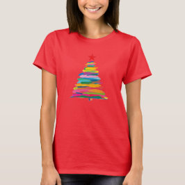 Abstrakter Pinselbaum T-Shirt