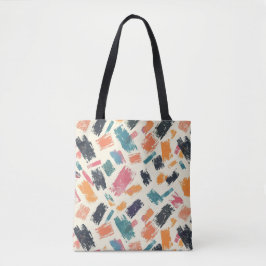 Abstrakter Pinselstrich | Kunst und Mode Tasche