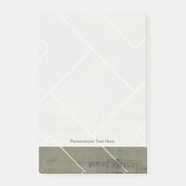 Abstrakter Plan mit geometrischen Formen Post-it Klebezettel (Vorderseite)