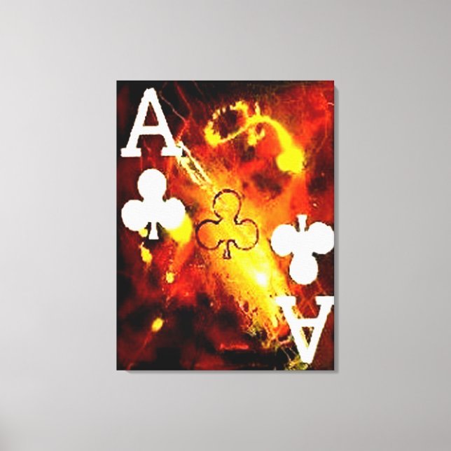 Abstrakter Poker Asse - Clubs von Teo Alfonso 2 vo Leinwanddruck (Vorderseite)