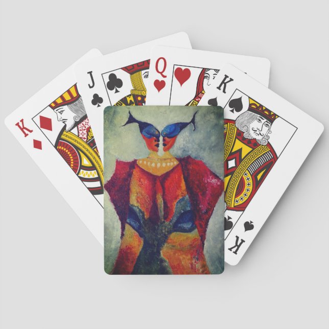 Abstrakter Poker Spielkarten Einzigartige Kunst (Rückseite)
