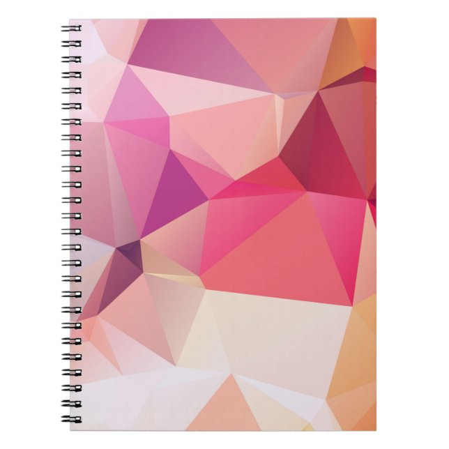 Abstrakter Poly-Hintergrund, Geometrie-Dreieck, m Notizblock (Vorderseite)